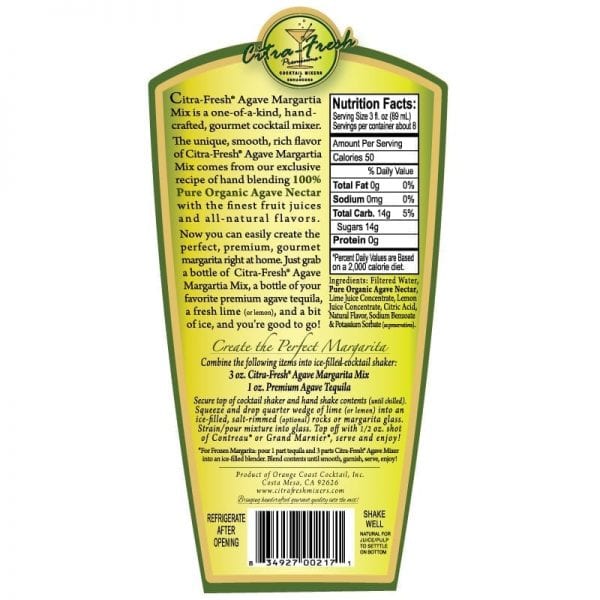 Agave Classic Margarita Mix (750 ml.) - Image 3