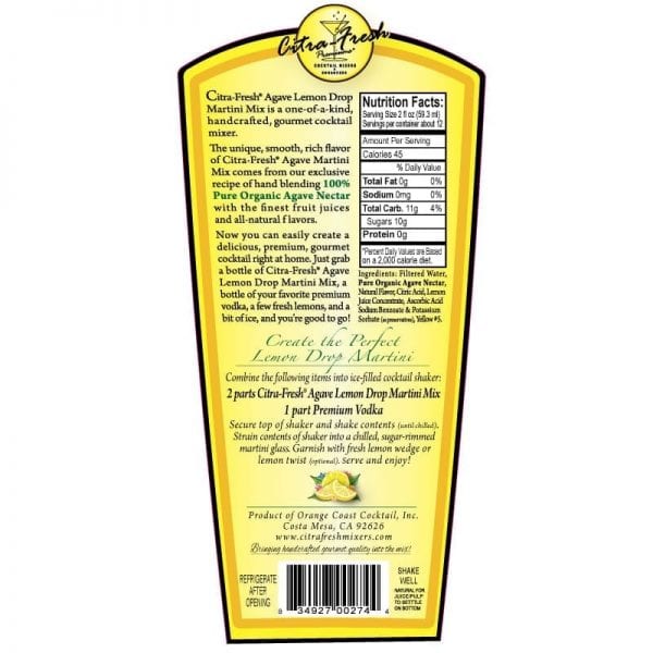Agave Lemon Drop Mix (760 ml.) - Image 3